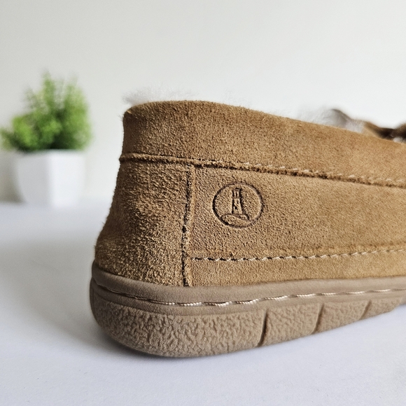 Lands\'End Men\'s Shearling Lined Suede Indoor Outdoor Moccasin Slippers Size 9D main image 8
